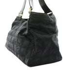 Chanel New Travel Line CC Logo Handbag Nylon Leather Black — view 4