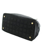 Chanel New Travel Line CC Logo Handbag Nylon Leather Black — view 5