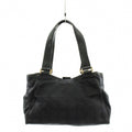 Chanel New Travel Line CC Logo Handbag Nylon Leather Black