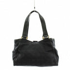 Chanel New Travel Line CC Logo Handbag Nylon Leather Black