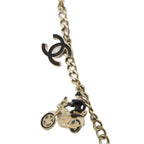 Chanel CC Logo Chain Belt Heart Bike Motif Gold Color KH — view 4
