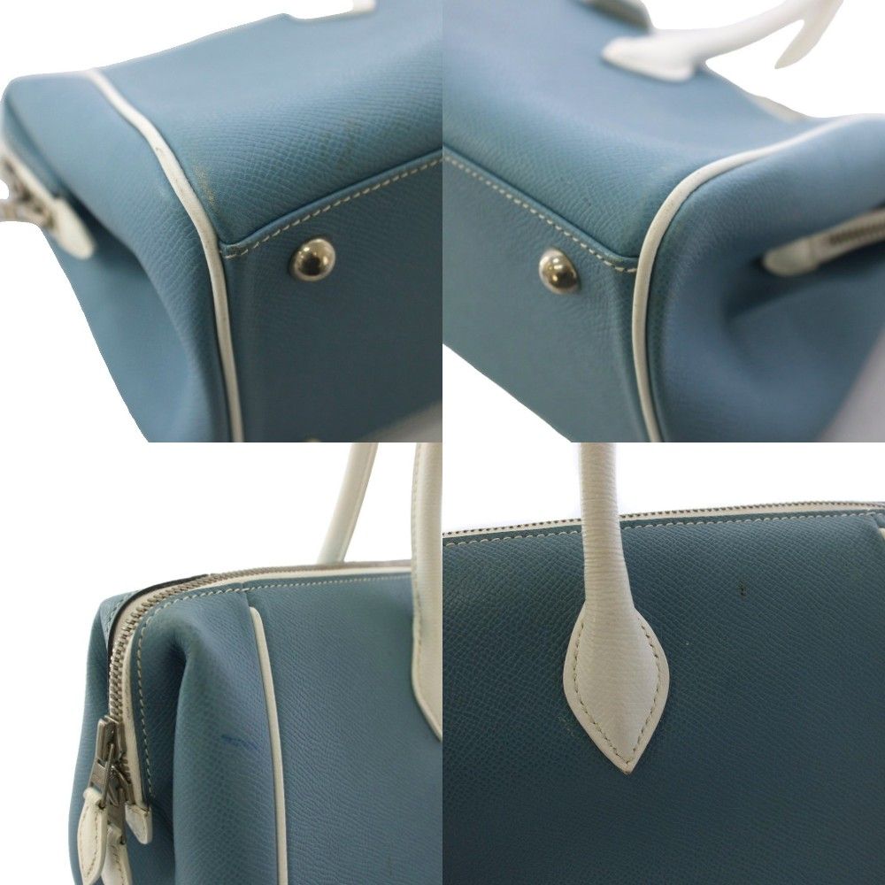 Hermes Paris Bombay 40 Handbag Epsom Leather Blue KH — view 7