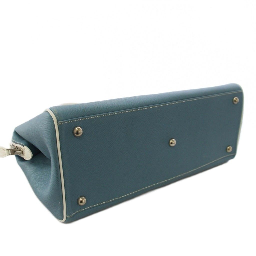 Hermes Paris Bombay 40 Handbag Epsom Leather Blue KH — view 4
