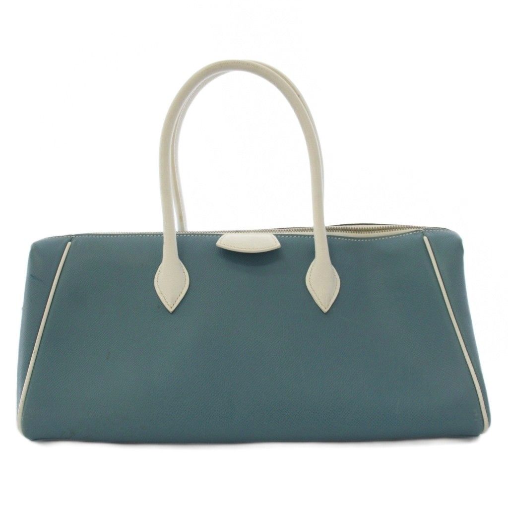 Hermes Paris Bombay 40 Handbag Epsom Leather Blue KH