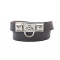Hermes Rival Double Tour Leather Bracelet XS Brown