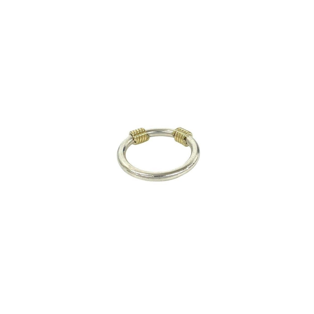 Tiffany & Co Band Width Wires Ring 925 Sterling Silver Gold — view 6