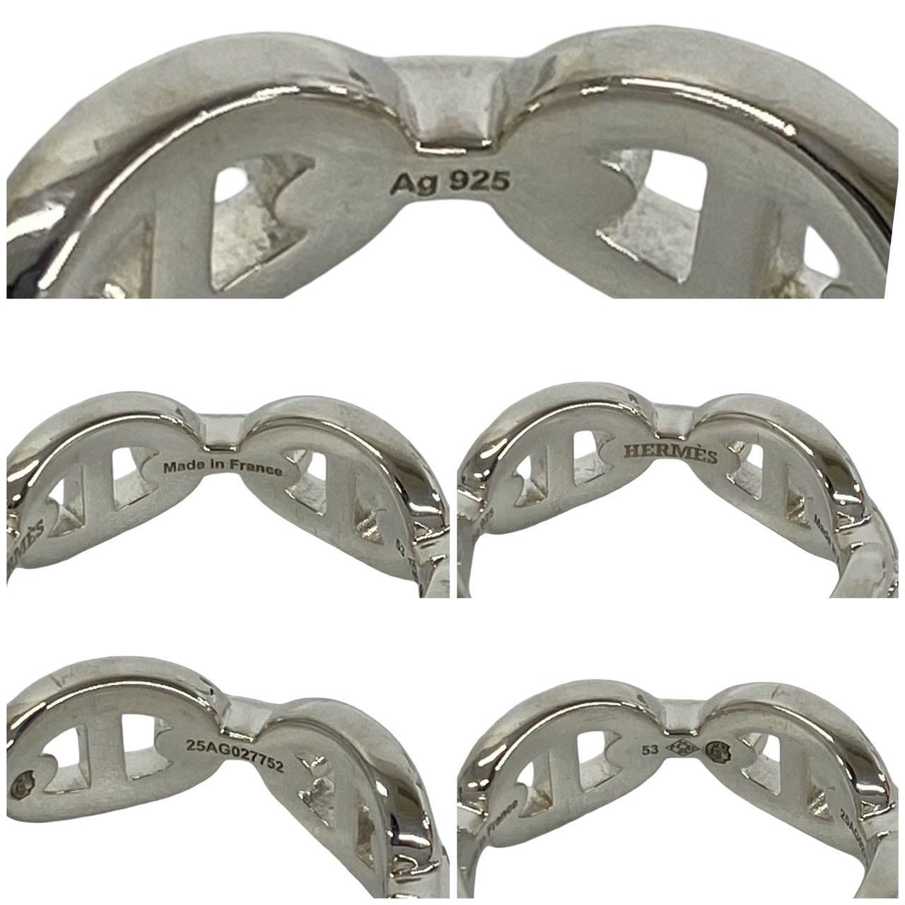 Hermes Chaine D'ancre Ring 925 Sterling Silver — view 3