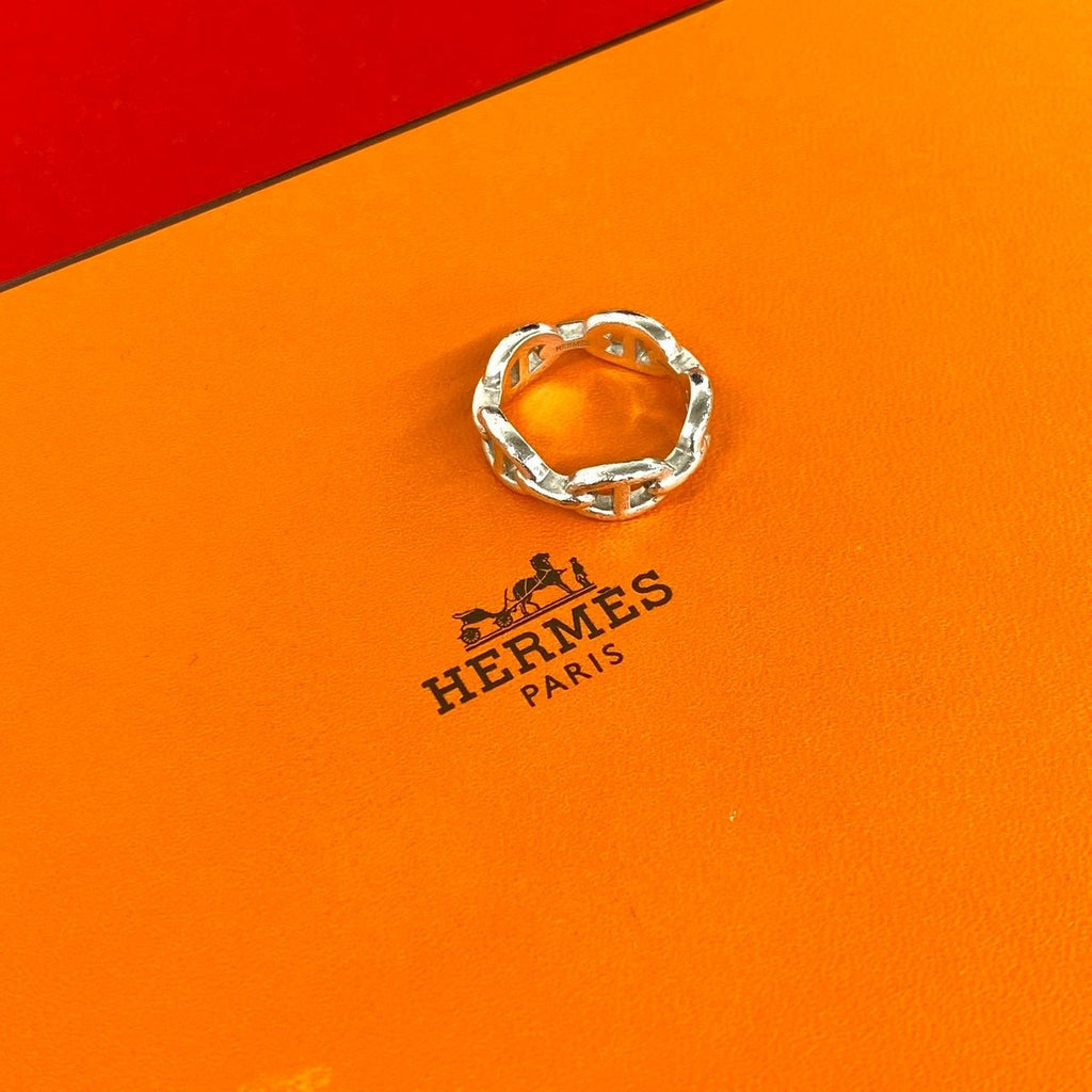 Hermes Chaine D'ancre PM Ring 925 Sterling Silver