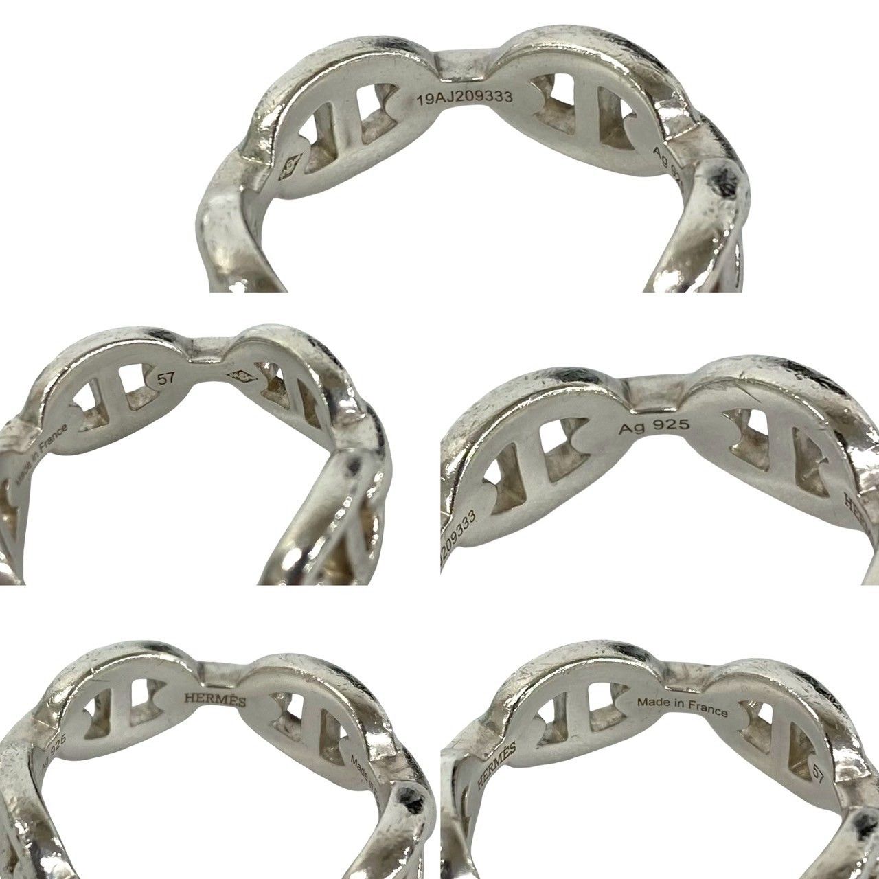 Hermes Chaine D'ancre PM Ring 925 Sterling Silver — view 3