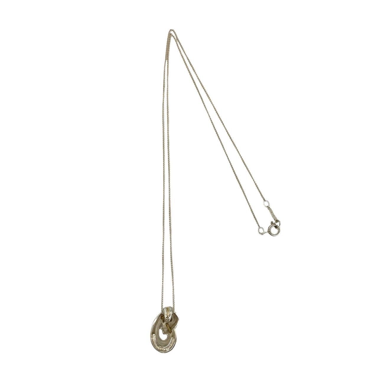 Tiffany & Co Vintage Twist Knot Necklace 925 Sterling Silver 18k Pendant Gold — view 5