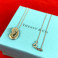 Tiffany & Co Twist Knot Rope Necklace 925 Sterling Silver Gold