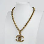 Chanel CC Logo Chain Necklace Gold Plated — view 6