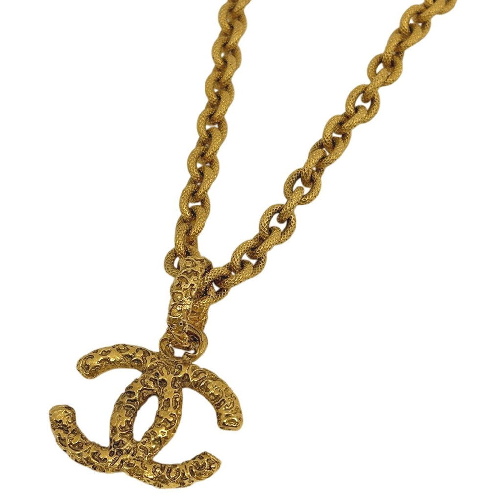Chanel CC Logo Chain Necklace Gold Plated