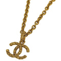 Chanel CC Logo Chain Necklace Gold Plated