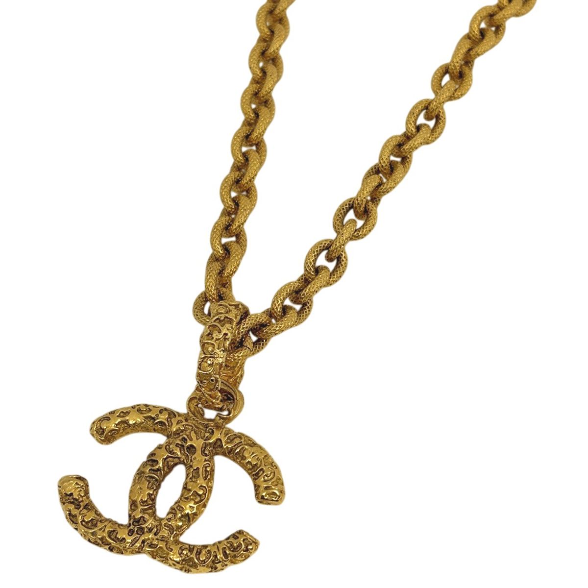 Chanel CC Logo Chain Necklace Gold Plated