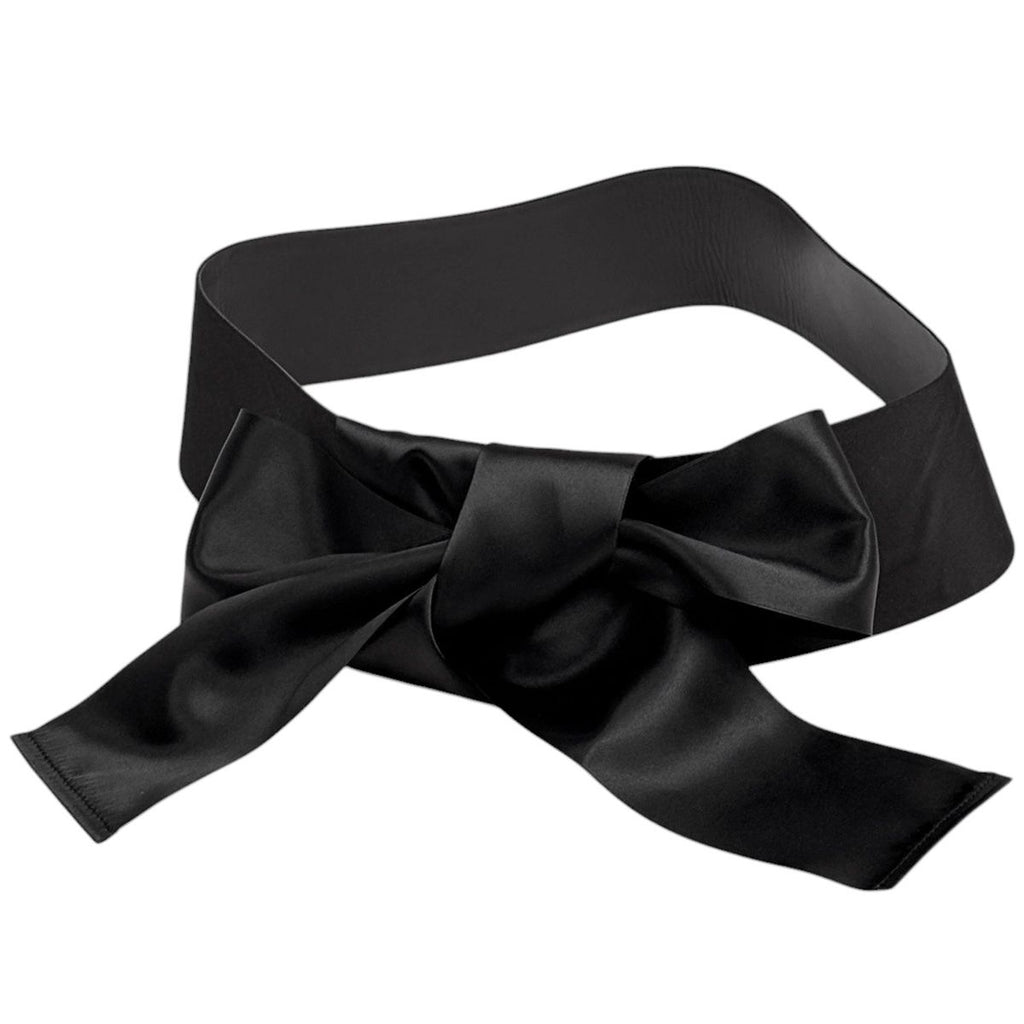 Chanel CC Logo Belt Ribbon Sash Fabric Leather Black