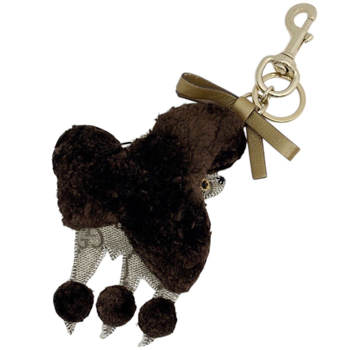 Gucci Poudre Key Holder Loulou Bag Charm Leather Brown