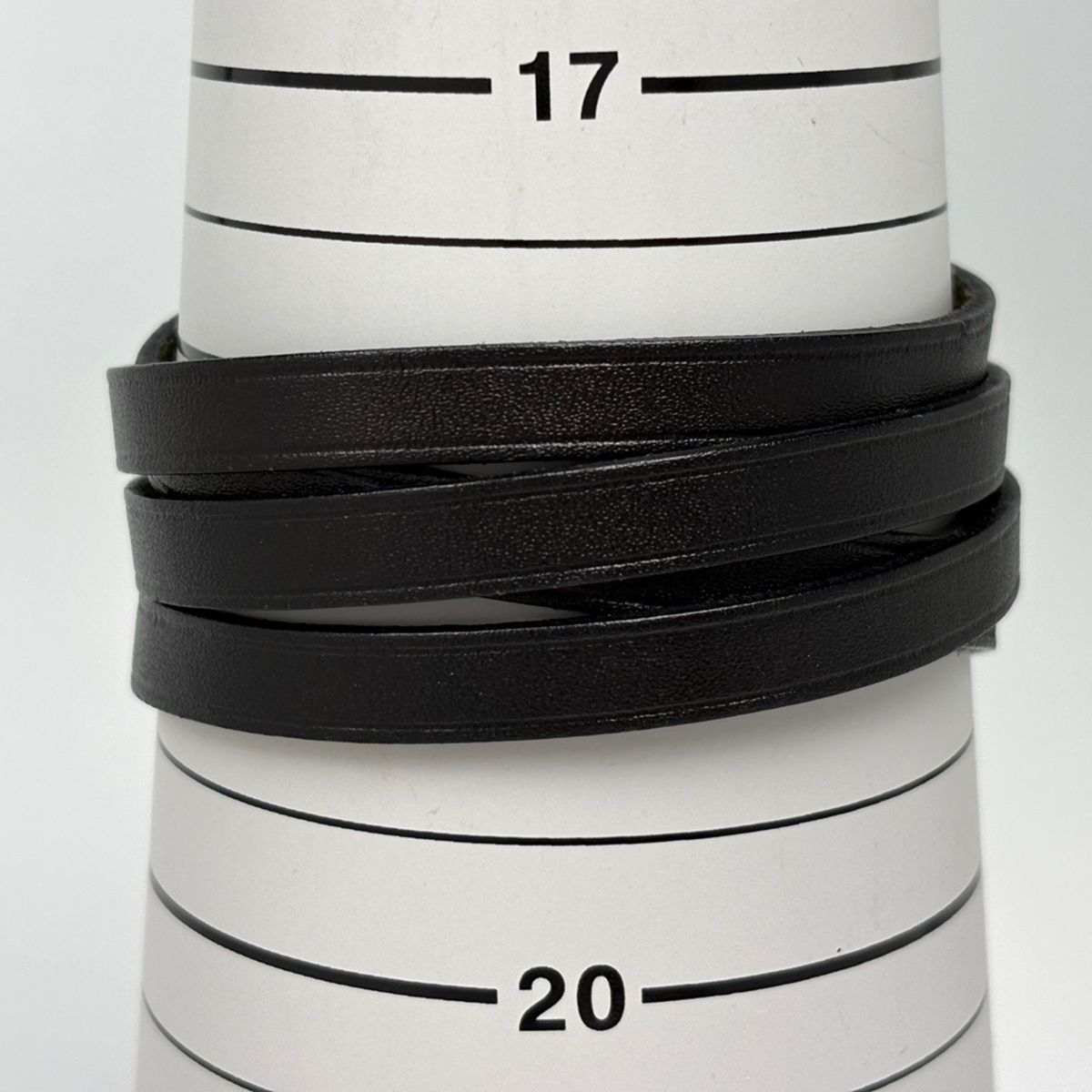 Hermes Hapi 3 Bracelet Quadruple Strand Choker Leather Black — view 5