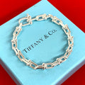 Tiffany & Co Small Link Bracelet 925 Sterling Silver Chain Bangle
