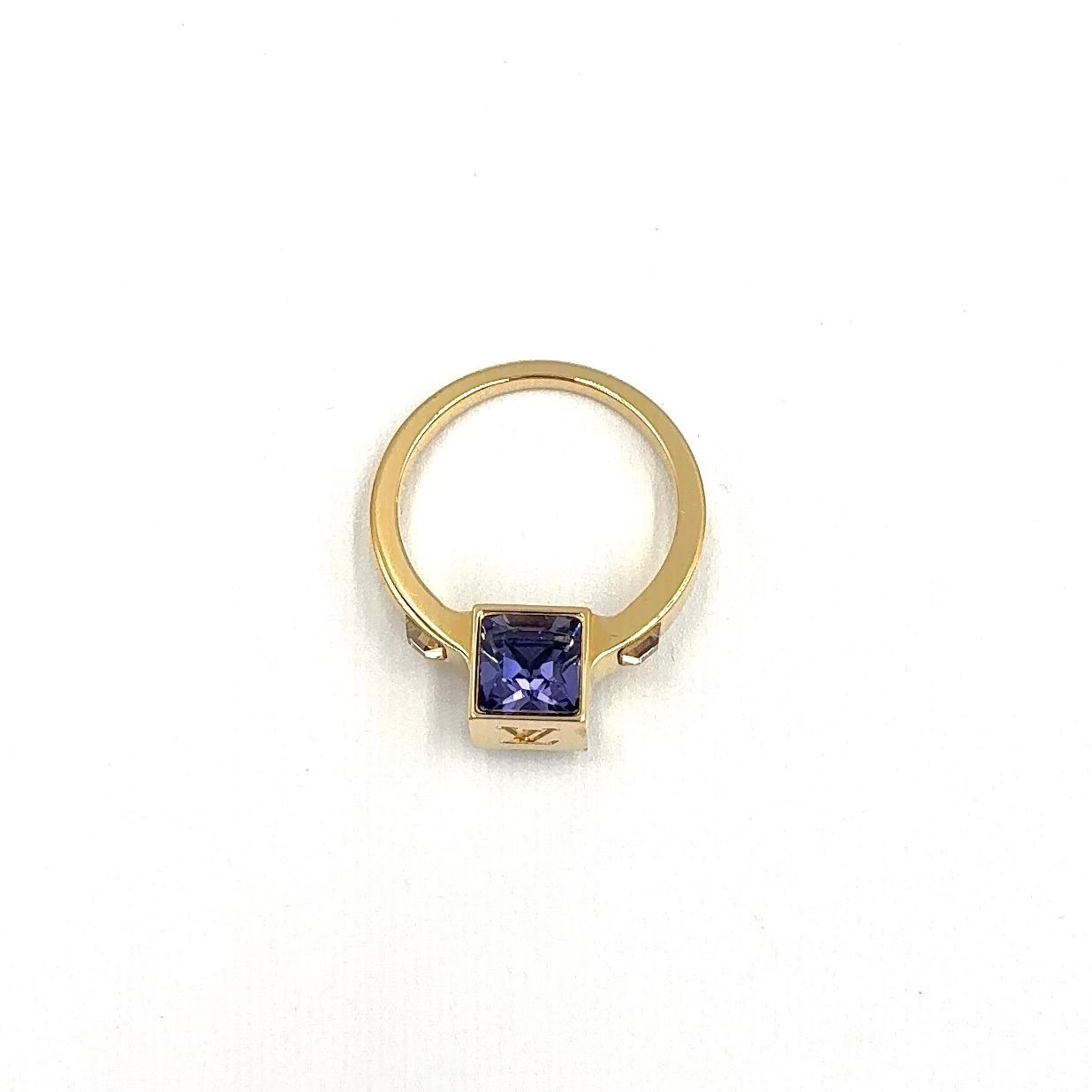 Louis Vuitton Bague Gambling Glass Clear Gold Purple Ring — view 3