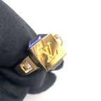 Louis Vuitton Bague Gambling Glass Clear Gold Purple Ring — view 4