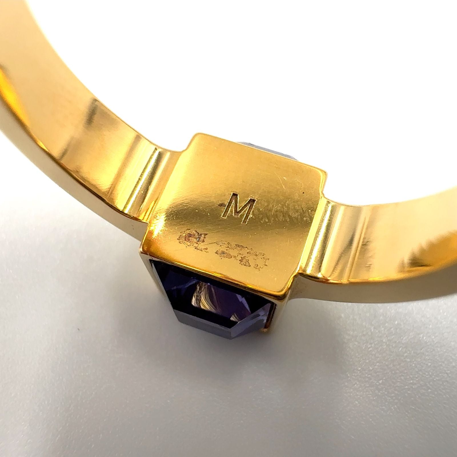 Louis Vuitton Bague Gambling Glass Clear Gold Purple Ring — view 7