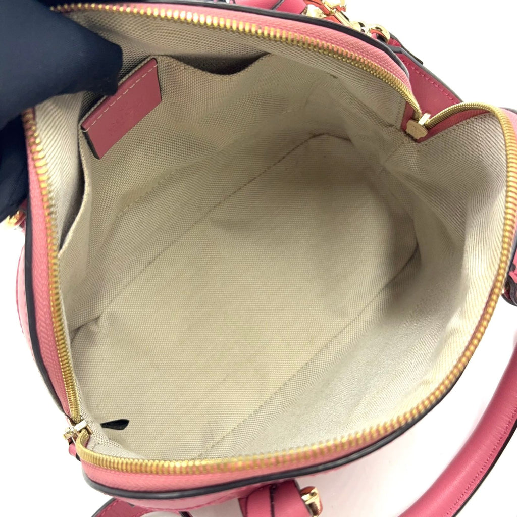 Gucci Micro Guccissima 2-Way Shoulder Leather Pink Handbag Gold — view 3