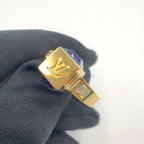 Louis Vuitton Bague Gambling Glass Clear Gold Purple Ring — view 8