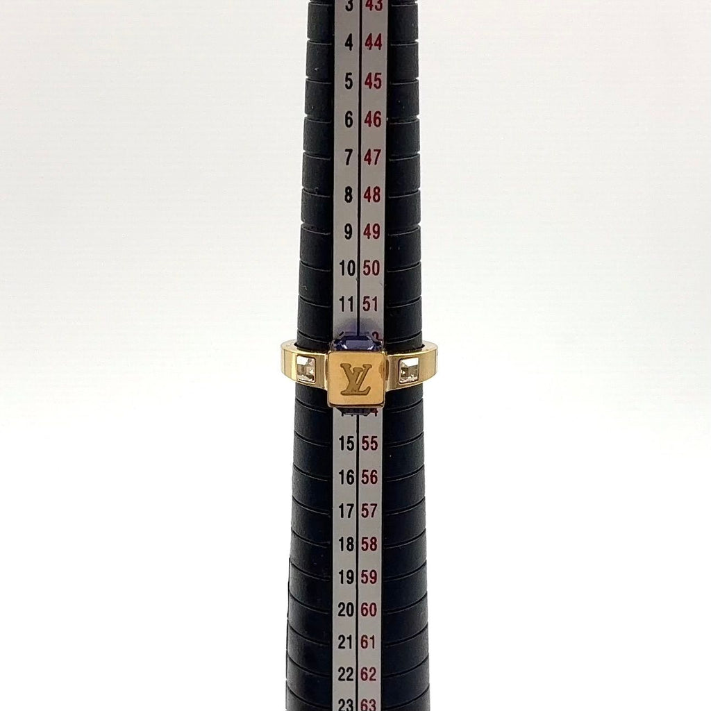 Louis Vuitton Bague Gambling Glass Clear Gold Purple Ring — view 9