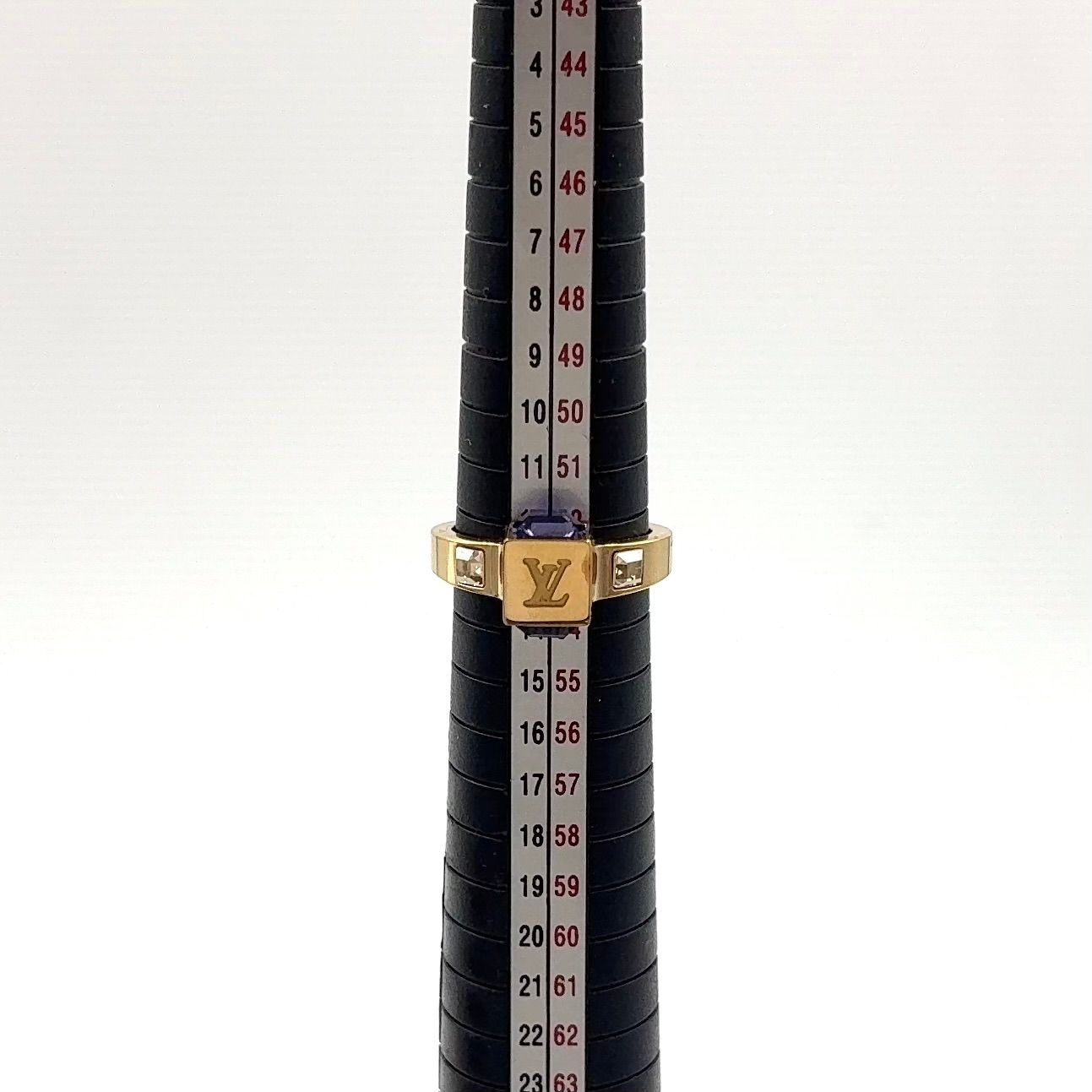 Louis Vuitton Bague Gambling Glass Clear Gold Purple Ring — view 9