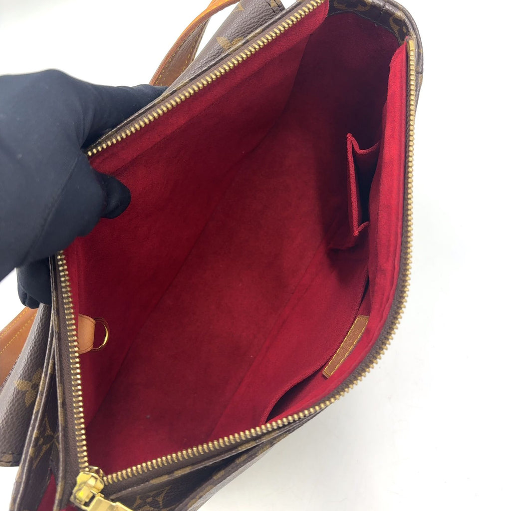 Louis Vuitton GM Monogram Leather Brown Light Shoulder Bag Gold — view 3