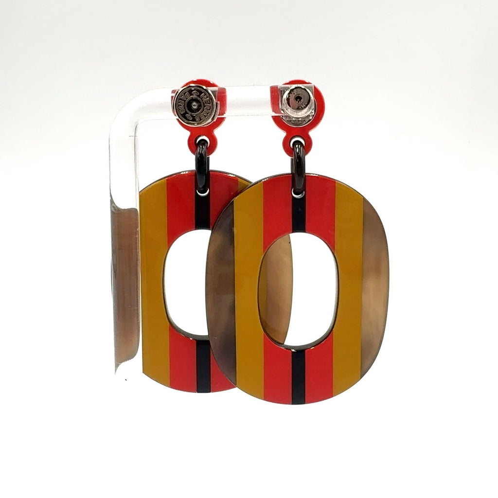 Hermes Cover Left and Right Earrings Back — view 3