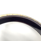 Louis Vuitton Bracelet Ankle John Color Stone Resin Clear Gold Black Bangle — view 5