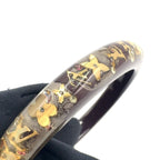 Louis Vuitton Bracelet Ankle John Color Stone Resin Clear Gold Black Bangle — view 6