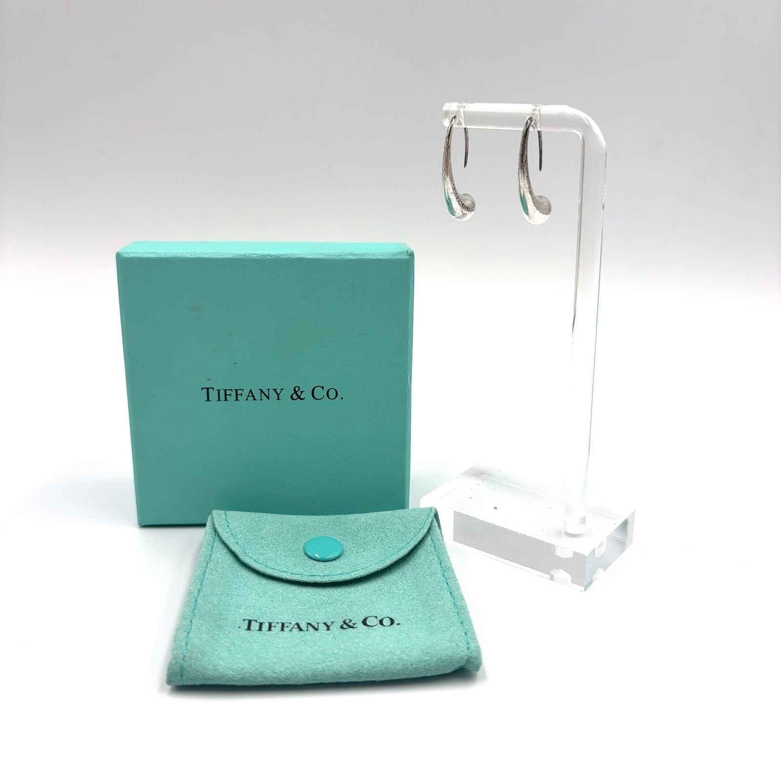 Tiffany & Co Teardrop Silver Earrings — view 9
