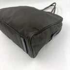 Prada Nylon Khaki Green Handbag Silver — view 8