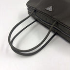 Prada Nylon Khaki Green Handbag Silver — view 5