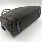 Prada Nylon Khaki Green Handbag Silver — view 7