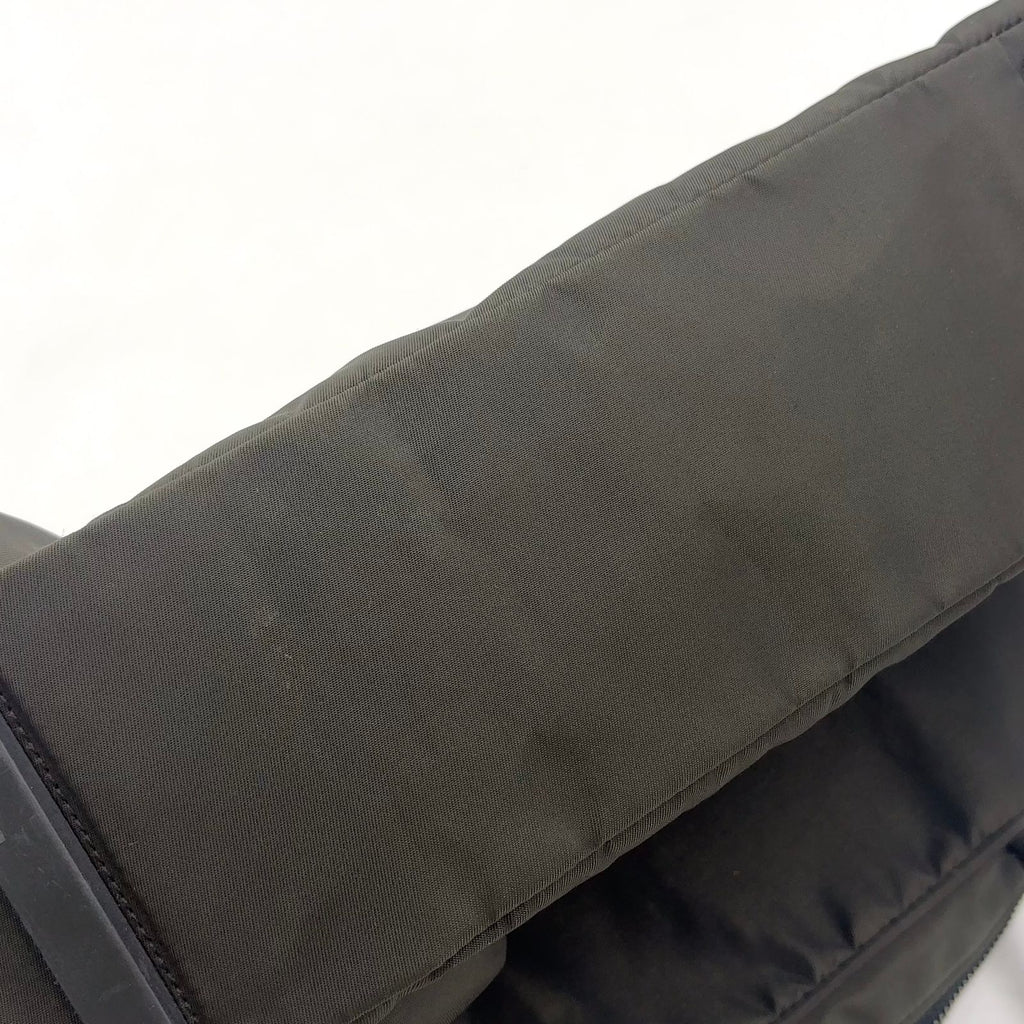 Prada Nylon Khaki Green Handbag Silver — view 6