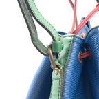 Louis Vuitton Noe Epi Tricolor Leather Green Blue Red Shoulder Bag Gold — view 8