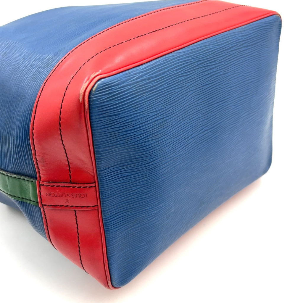 Louis Vuitton Noe Epi Tricolor Leather Green Blue Red Shoulder Bag Gold — view 5
