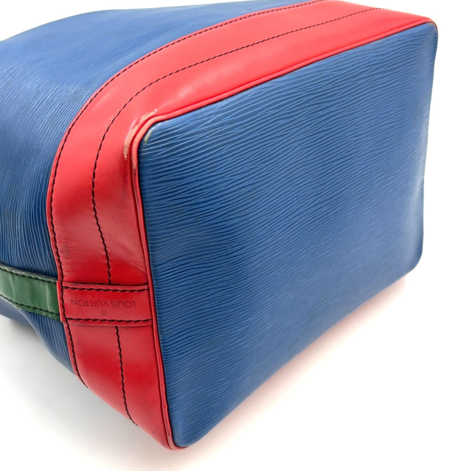 Louis Vuitton Noe Epi Tricolor Leather Green Blue Red Shoulder Bag Gold — view 5