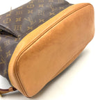 Louis Vuitton Montsouris GM Monogram Leather Brown Light Backpack Gold — view 5