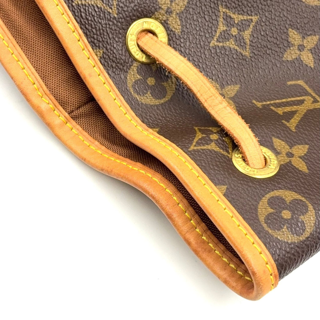 Louis Vuitton Montsouris GM Monogram Leather Brown Light Backpack Gold — view 6