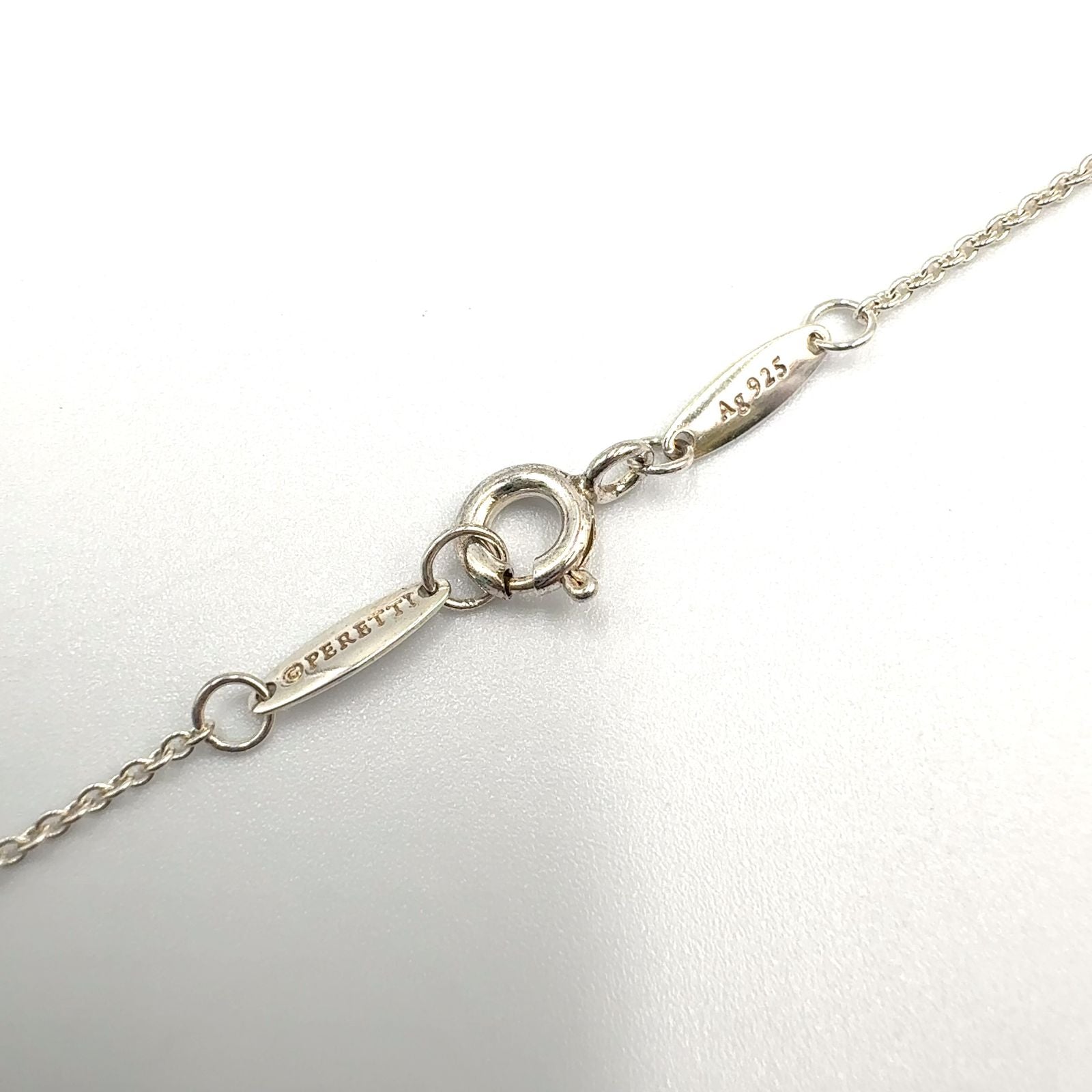 Tiffany & Co Double Open Heart Silver Pink Gold Necklace — view 6