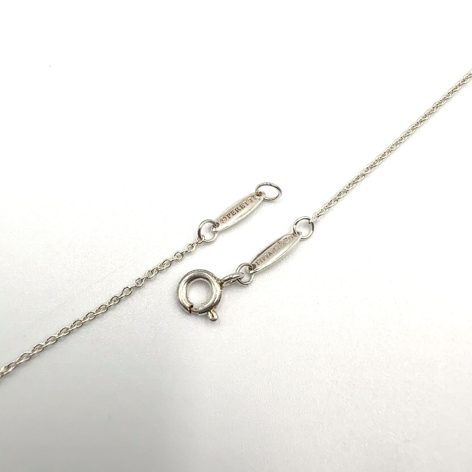 Tiffany & Co Double Open Heart Silver Pink Gold Necklace — view 7