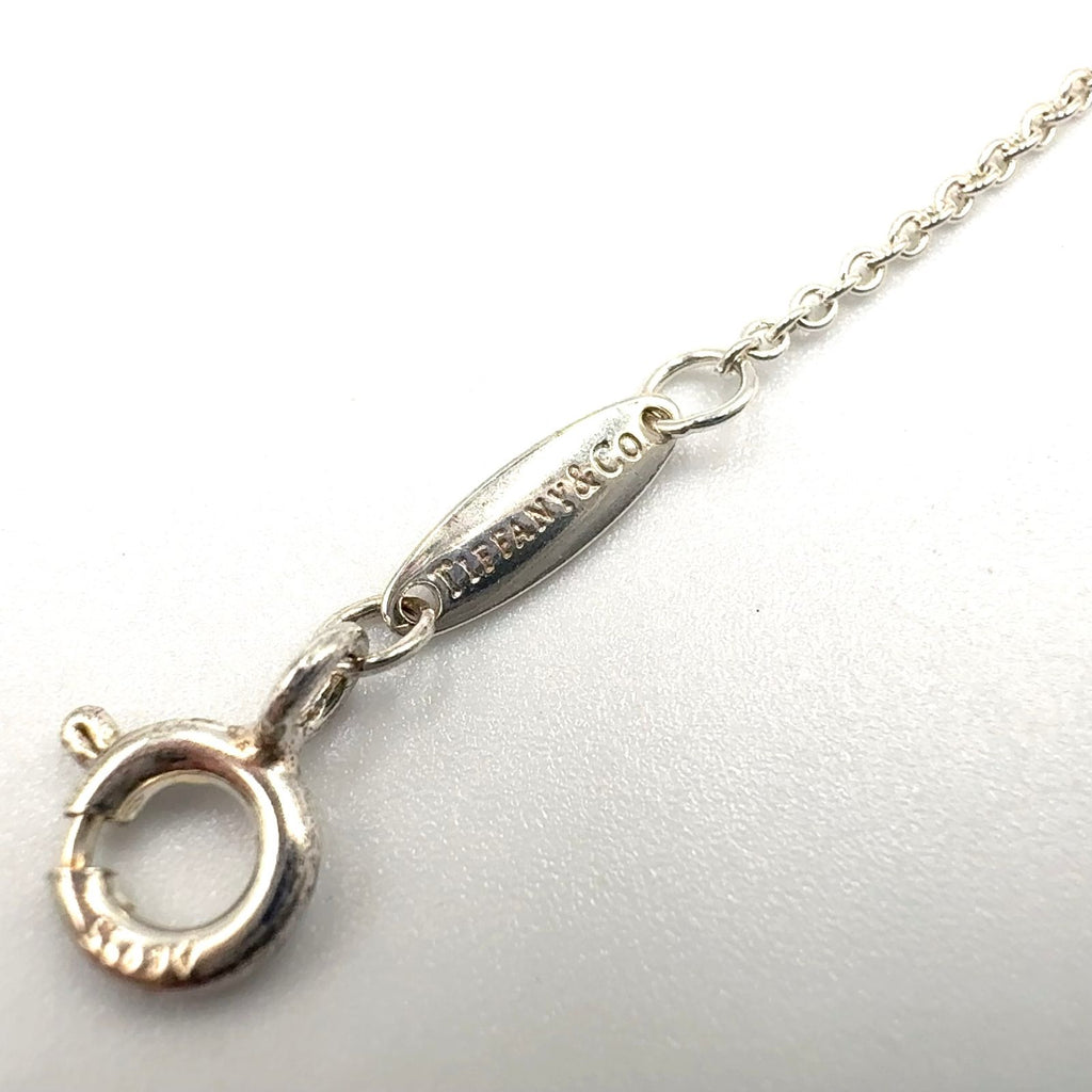 Tiffany & Co Double Open Heart Silver Pink Gold Necklace — view 4