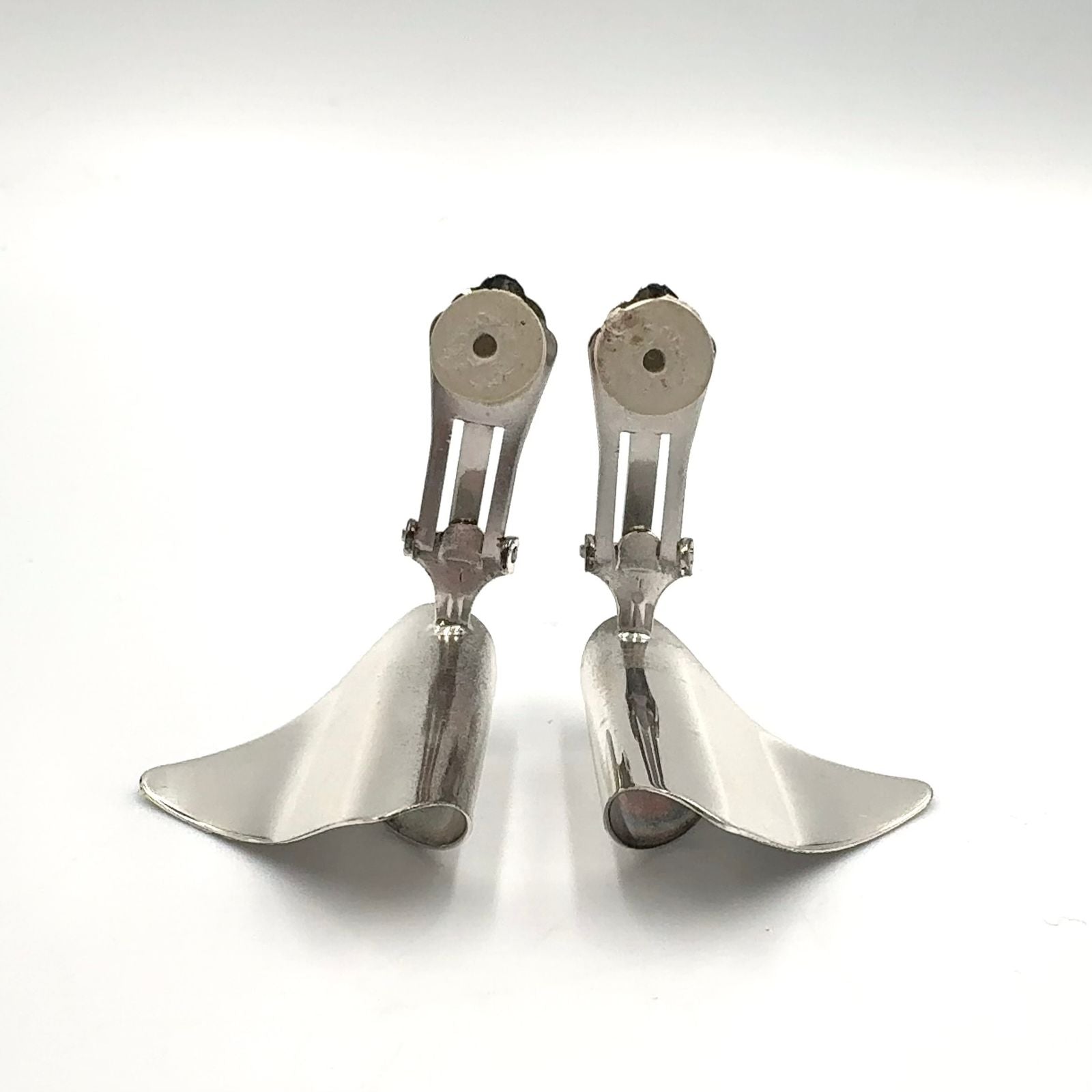 Dior Wave Metal Silver Earrings — view 6