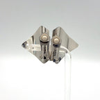 Dior Wave Metal Silver Earrings — view 3