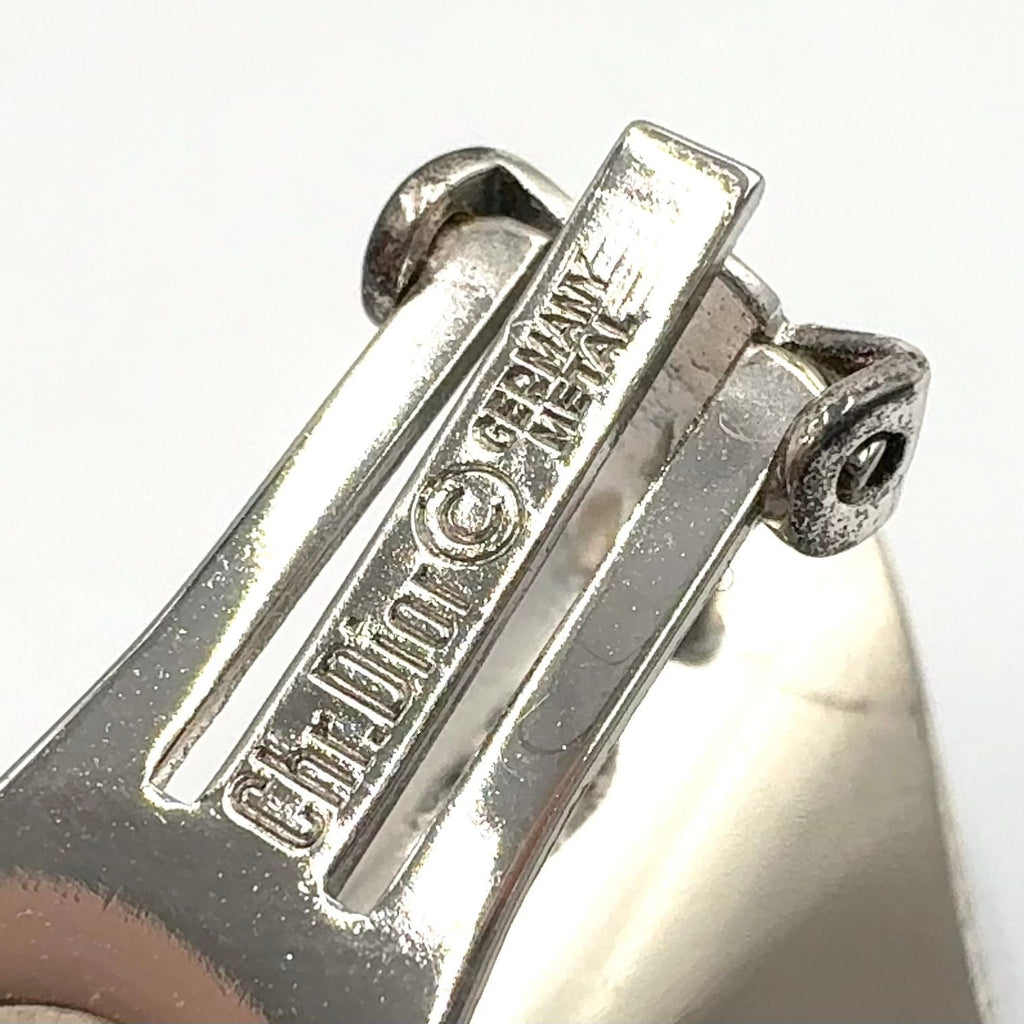 Dior Wave Metal Silver Earrings — view 4